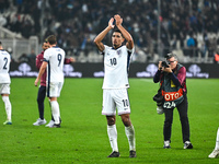 Jude Bellingham of England plays during the UEFA Nations League 2024/25 League B, Group B2 match between Greece and England at OAKA Stadium...