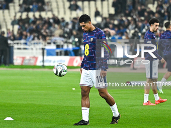 Jude Bellingham of England plays during the UEFA Nations League 2024/25 League B, Group B2 match between Greece and England at OAKA Stadium...