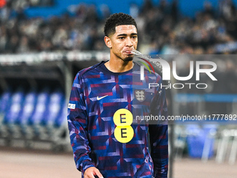 Jude Bellingham of England plays during the UEFA Nations League 2024/25 League B, Group B2 match between Greece and England at OAKA Stadium...