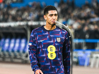 Jude Bellingham of England plays during the UEFA Nations League 2024/25 League B, Group B2 match between Greece and England at OAKA Stadium...