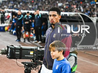 Jude Bellingham of England plays during the UEFA Nations League 2024/25 League B, Group B2 match between Greece and England at OAKA Stadium...