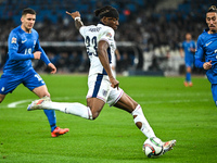 Noni Madueke of England plays during the UEFA Nations League 2024/25 League B, Group B2 match between Greece and England at OAKA Stadium in...