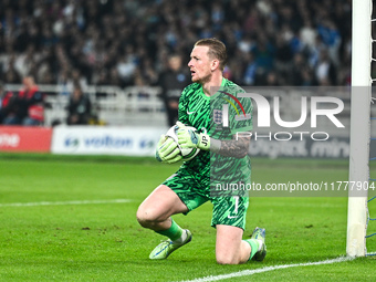 Jordan Pickford of England plays during the UEFA Nations League 2024/25 League B, Group B2 match between Greece and England at OAKA Stadium...