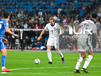 Harry Kane of England plays during the UEFA Nations League 2024/25 League B, Group B2 match between Greece and England at OAKA Stadium in At...