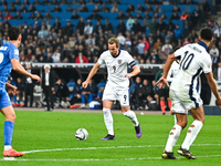 Harry Kane of England plays during the UEFA Nations League 2024/25 League B, Group B2 match between Greece and England at OAKA Stadium in At...