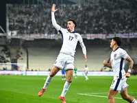 Curtis Jones of England plays during the UEFA Nations League 2024/25 League B, Group B2 match between Greece and England at OAKA Stadium in...