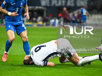 Harry Kane of England plays during the UEFA Nations League 2024/25 League B, Group B2 match between Greece and England at OAKA Stadium in At...