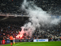 Greek supporters have fun during the UEFA Nations League 2024/25 League B, Group B2 match between Greece and England at OAKA Stadium in Athe...