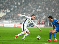 Jarrod Bowens of England plays during the UEFA Nations League 2024/25 League B, Group B2 match between Greece and England at OAKA Stadium in...