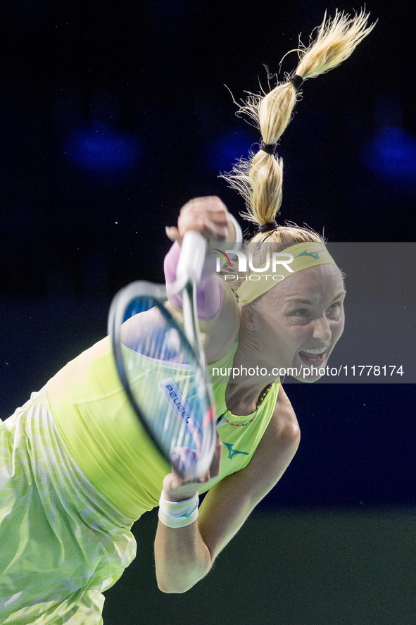 Rebecca Sramkova  during Billie Jean King Cup Finals match Slovakia vs USA in Malaga Spain on 14 November 2024. 