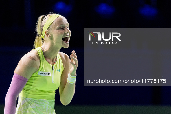 Rebecca Sramkova  during Billie Jean King Cup Finals match Slovakia vs USA in Malaga Spain on 14 November 2024. 