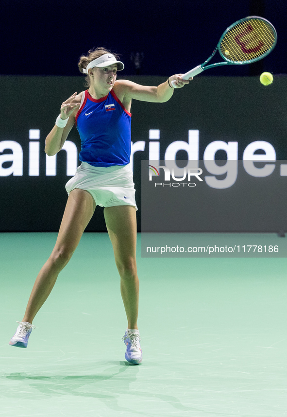 Renata Jamrichova  during Billie Jean King Cup Finals match Slovakia vs USA in Malaga Spain on 14 November 2024. 