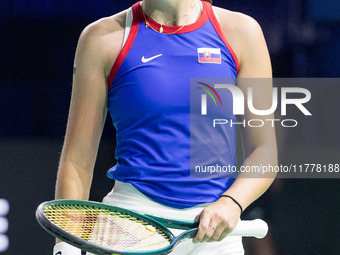 Renata Jamrichova  during Billie Jean King Cup Finals match Slovakia vs USA in Malaga Spain on 14 November 2024. (