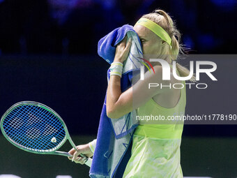 Rebecca Sramkova  during Billie Jean King Cup Finals match Slovakia vs USA in Malaga Spain on 14 November 2024. (