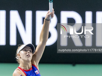 Renata Jamrichova  during Billie Jean King Cup Finals match Slovakia vs USA in Malaga Spain on 14 November 2024. (