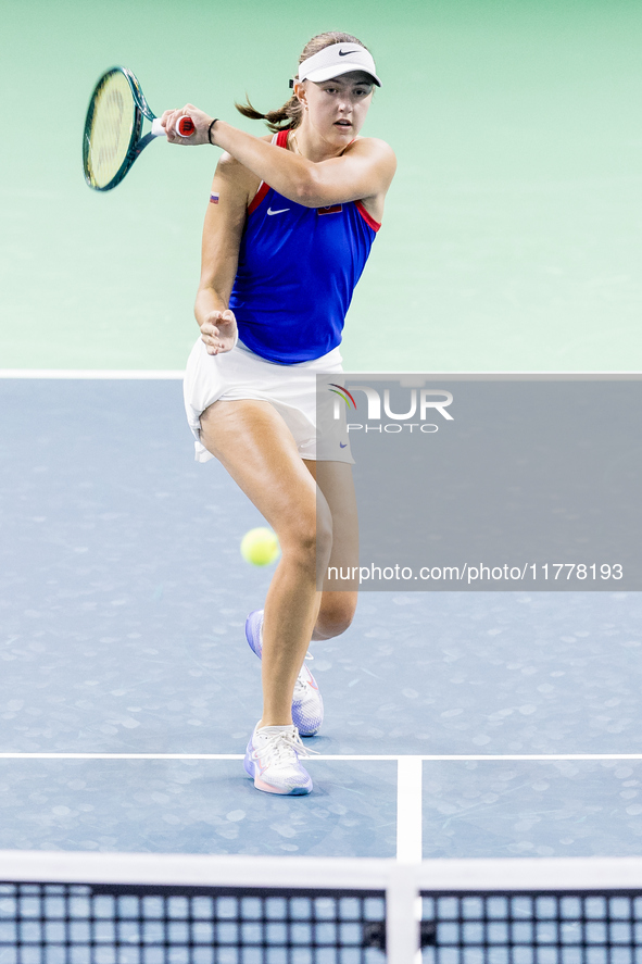 Renata Jamrichova  during Billie Jean King Cup Finals match Slovakia vs USA in Malaga Spain on 14 November 2024. 