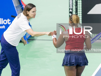 Linddsey Davenport , Taylor Townsend  during Billie Jean King Cup Finals match Slovakia vs USA in Malaga Spain on 14 November 2024. (