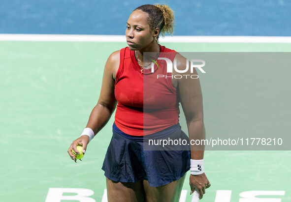 Taylor Townsend  during Billie Jean King Cup Finals match Slovakia vs USA in Malaga Spain on 14 November 2024. 