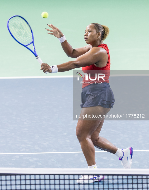 Taylor Townsend  during Billie Jean King Cup Finals match Slovakia vs USA in Malaga Spain on 14 November 2024. 