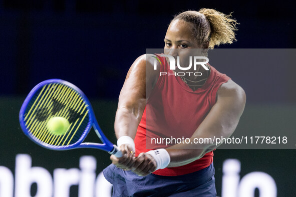 Taylor Townsend  during Billie Jean King Cup Finals match Slovakia vs USA in Malaga Spain on 14 November 2024. 