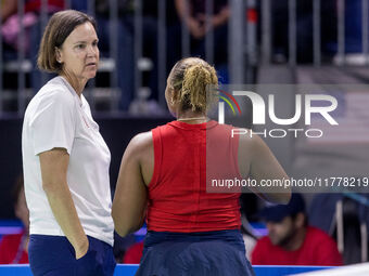 Linddsey Davenport , Taylor Townsend  during Billie Jean King Cup Finals match Slovakia vs USA in Malaga Spain on 14 November 2024. (