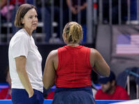 Linddsey Davenport , Taylor Townsend  during Billie Jean King Cup Finals match Slovakia vs USA in Malaga Spain on 14 November 2024. (