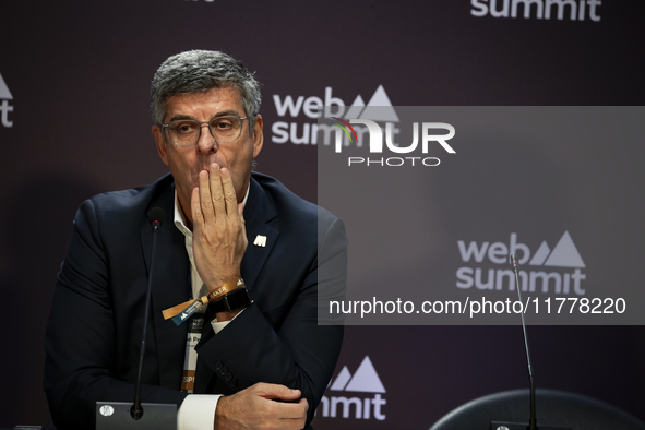 Chief Technology Officer at Meo, Jose Pedro Nascimento, attends the third and last day of Web Summit in Lisbon, Portugal, on November 14, 20...