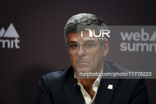 Chief Technology Officer at Meo, Jose Pedro Nascimento, attends the third and last day of Web Summit in Lisbon, Portugal, on November 14, 20...