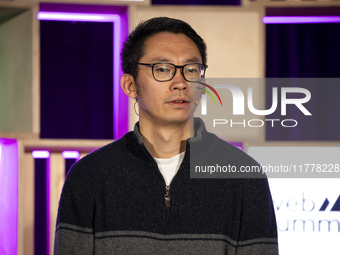 Partner at Lowercarbon Capital, Shawn Xu, attends the third and last day of Web Summit in Lisbon, Portugal, on November 14, 2024. The larges...