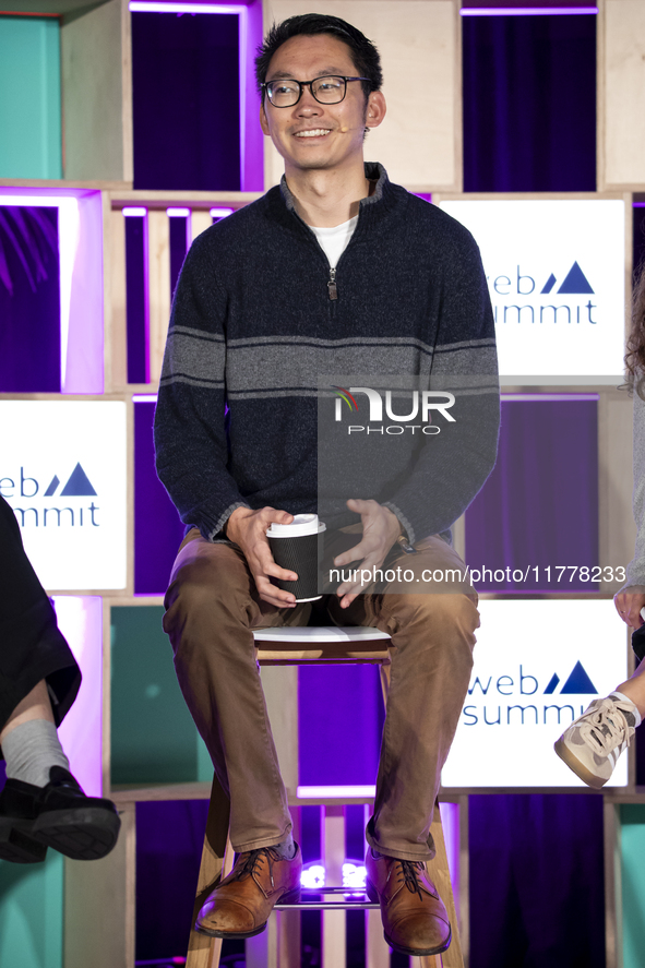 Partner at Lowercarbon Capital, Shawn Xu, attends the third and last day of Web Summit in Lisbon, Portugal, on November 14, 2024. The larges...