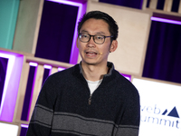 Partner at Lowercarbon Capital, Shawn Xu, attends the third and last day of Web Summit in Lisbon, Portugal, on November 14, 2024. The larges...