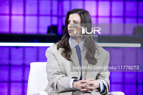 Founder and CEO at MG Empower, Maira Genovese, attends the third and last day of Web Summit in Lisbon, Portugal, on November 14, 2024. The l...