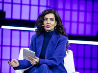 Presenter at Globo, Laura Vicente, attends the third and last day of Web Summit in Lisbon, Portugal, on November 14, 2024. The largest techn...