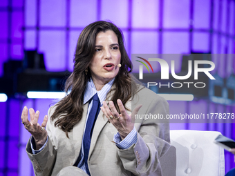 Founder and CEO at MG Empower, Maira Genovese, attends the third and last day of Web Summit in Lisbon, Portugal, on November 14, 2024. The l...