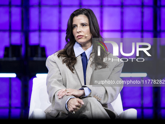 Founder and CEO at MG Empower, Maira Genovese, attends the third and last day of Web Summit in Lisbon, Portugal, on November 14, 2024. The l...