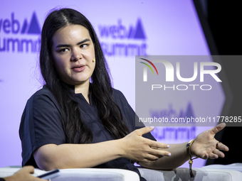 Co-Founder and CEO at Sealed, Lauren Salz, attends the third and last day of Web Summit in Lisbon, Portugal, on November 14, 2024. The large...