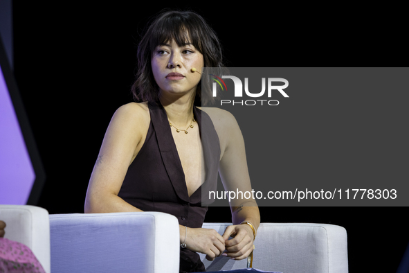 Senior Advisor at Fossil Fuel Treaty, Tori Tsui, attends the third and last day of Web Summit in Lisbon, Portugal, on November 14, 2024. The...