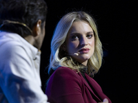 Actress Julia Palha attends the third and last day of Web Summit in Lisbon, Portugal, on November 14, 2024. The largest technology conferenc...