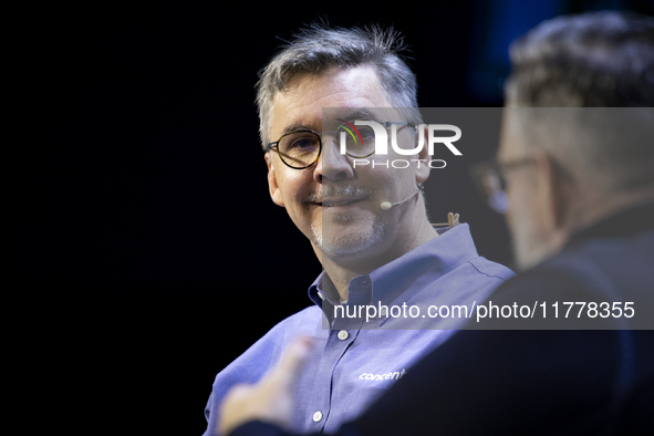 The CEO of Concentrix, Chris Caldwell, attends the third and last day of the Web Summit in Lisbon, Portugal, on November 14, 2024. The large...