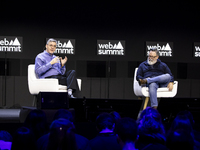 CEO at Concentrix, Chris Caldwell, and Contributor at Forbes, Rhett Power, attend the third and last day of Web Summit in Lisbon, Portugal,...