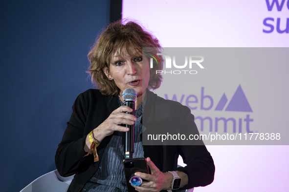 Secretary General at Amnesty International, Agnes Callamard, attends the third and last day of Web Summit in Lisbon, Portugal, on November 1...