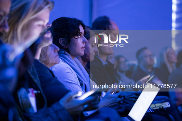 People attend the conferences in Fil during the last day of the Web Summit 2024 in Lisbon, Portugal, on November 14, 2024 