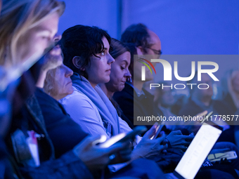 People attend the conferences in Fil during the last day of the Web Summit 2024 in Lisbon, Portugal, on November 14, 2024 (