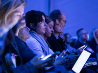 People attend the conferences in Fil during the last day of the Web Summit 2024 in Lisbon, Portugal, on November 14, 2024 (