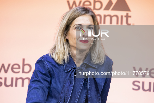 Paloma Juncos, Global Head of Omni Growth and Data Analytics at Loewe, attends the third and last day of Web Summit in Lisbon, Portugal, on...