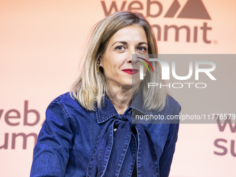 Paloma Juncos, Global Head of Omni Growth and Data Analytics at Loewe, attends the third and last day of Web Summit in Lisbon, Portugal, on...