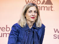 Paloma Juncos, Global Head of Omni Growth and Data Analytics at Loewe, attends the third and last day of Web Summit in Lisbon, Portugal, on...