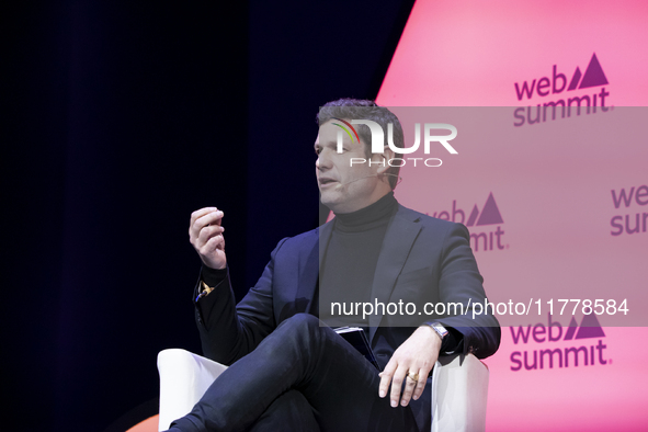 Chief Omnichannel and Data Officer at LVMH Moet Hennessy Louis Vuitton, Gonzague de Pirey, attends the third and last day of Web Summit in L...