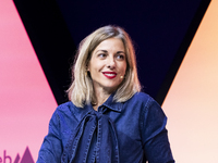 Paloma Juncos, Global Head of Omni Growth and Data Analytics at Loewe, attends the third and last day of Web Summit in Lisbon, Portugal, on...