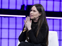 Co-Founder and CEO at Jen, Shara Senderoff, attends the third and last day of Web Summit in Lisbon, Portugal, on November 14, 2024. The larg...